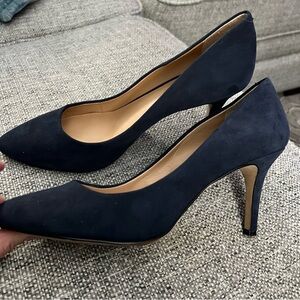I.N.C. International Concepts Zitah Pointed Toe Pumps Navy Suede Macy’s Size 10